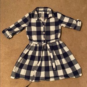 Carters Girls Blue and White Checkered Dress